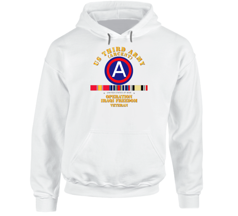 Army - 3rd Us Army - Iraq Freedom Vet W Svc Hoodie