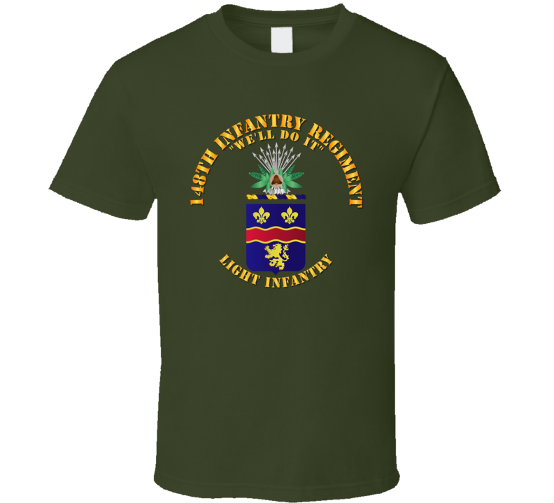 Army - Coa - 148th Infantry Regiment T-shirt