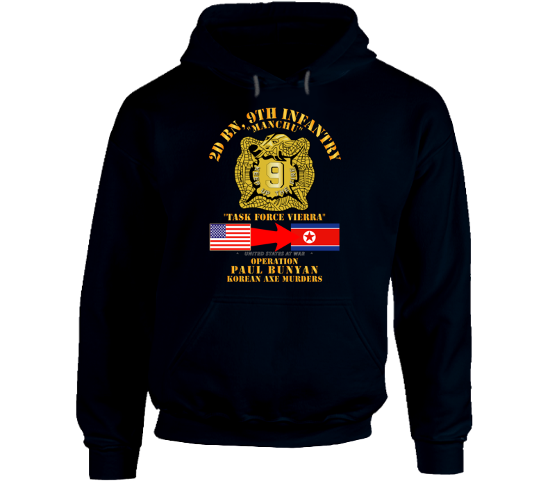 Army - Operation Paul Bunyan - 2nd Bn 9th Infantry - Korea Hoodie