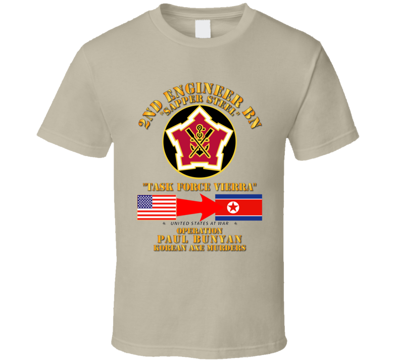 Army - Operation Paul Bunyan - 2nd Engineer Bn - Korea - T-shirt