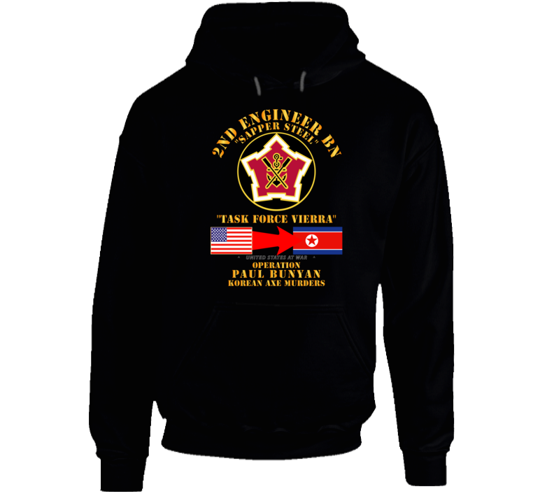 Army - Operation Paul Bunyan - 2nd Engineer Bn - Korea - Hoodie