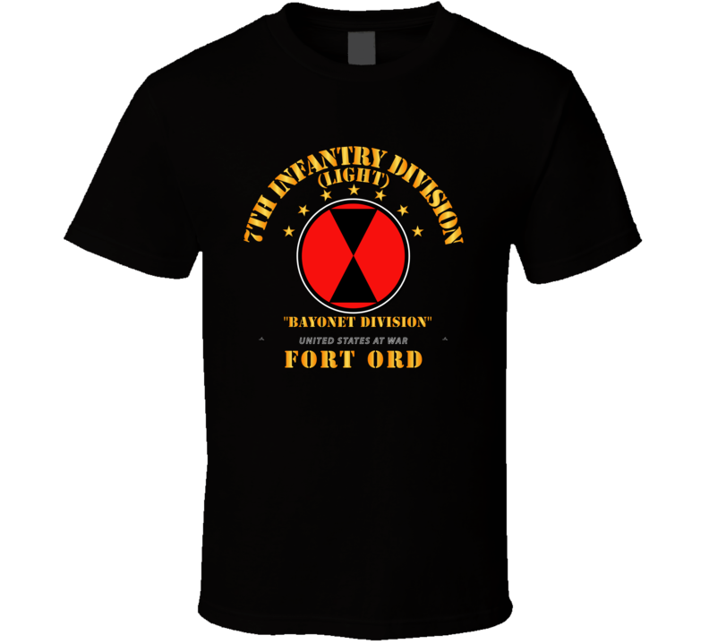 Army - 7th Infantry Division - Ft Ord - T-shirt
