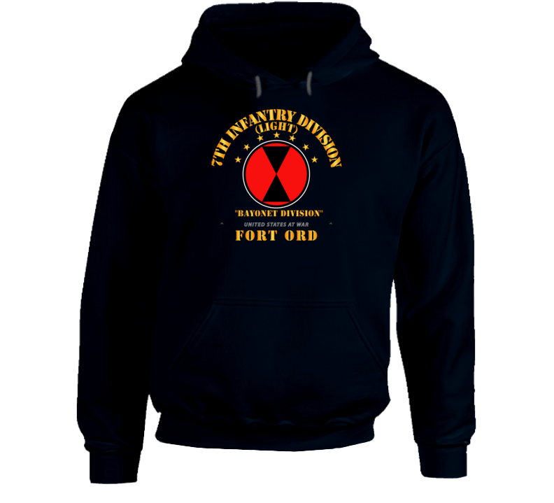 Army - 7th Infantry Division - Ft Ord - Hoodie