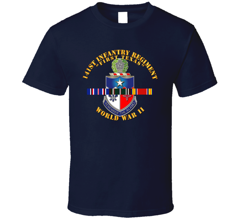 Army - 141st Infantry Regiment Wwii W Svc Europe - T-shirt