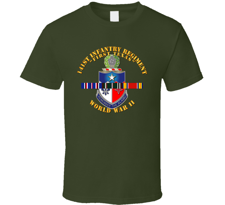 Army - 141st Infantry Regiment Wwii W Svc Europe - T-shirt