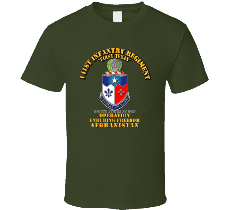 Army - 141st Infantry Regiment - OEF - Afghanistan w Txt - T-Shirt