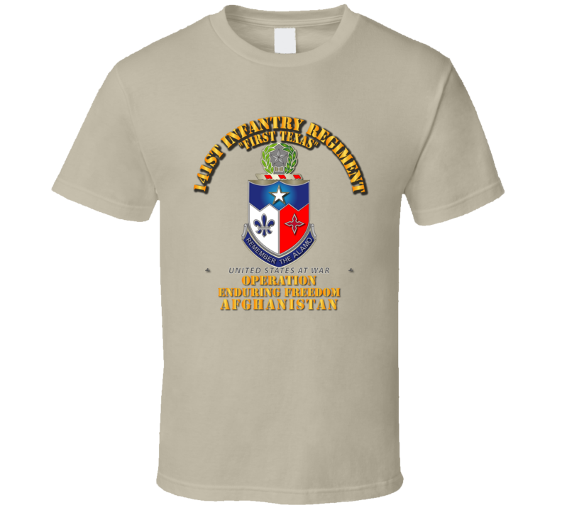 Army - 141st Infantry Regiment - OEF - Afghanistan w Txt - T-Shirt