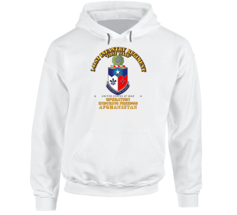 Army - 141st Infantry Regiment - Oef - Afghanistan W Txt - Hoodie