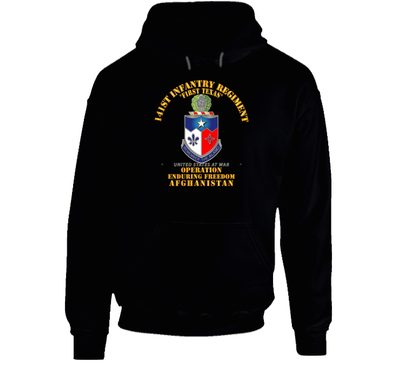 Army - 141st Infantry Regiment - Oef - Afghanistan W Txt - Hoodie