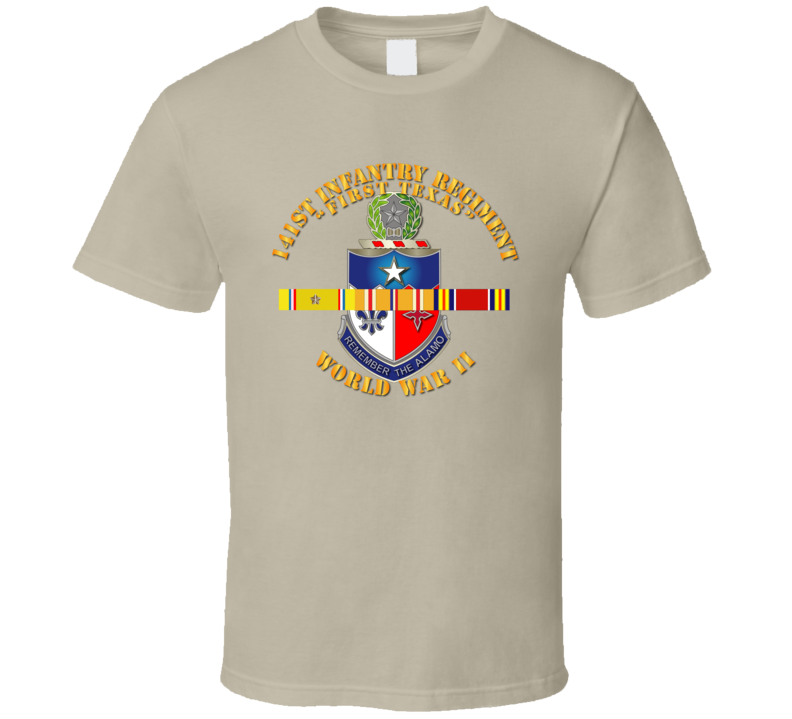 Army - 141st Infantry Regiment WWII w  SVC Pacific - T-Shirt