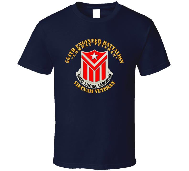 554th Engineer Battalion W Vn Vet Txt - Tshirt