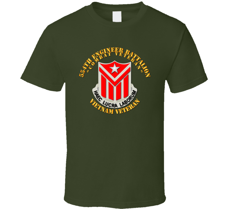 554th Engineer Battalion W Vn Vet Txt - Tshirt