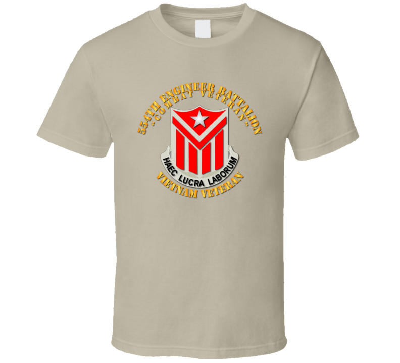 554th Engineer Battalion W Vn Vet Txt - Tshirt