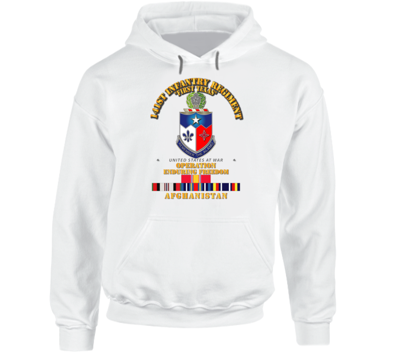 T-shirt - Army - 141st Infantry Regiment - Oef - Afghanistan W Svc - Hoodie