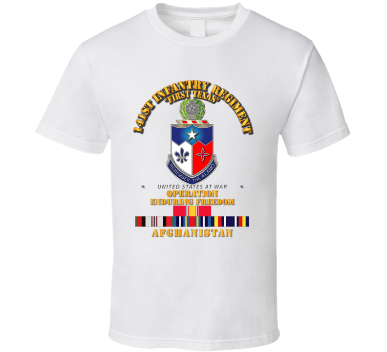 T-shirt - Army - 141st Infantry Regiment - Oef - Afghanistan W Svc - Tshirt