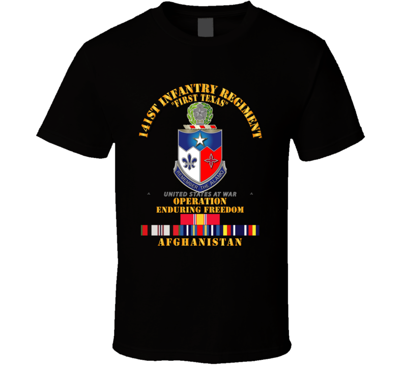 T-shirt - Army - 141st Infantry Regiment - Oef - Afghanistan W Svc - Tshirt