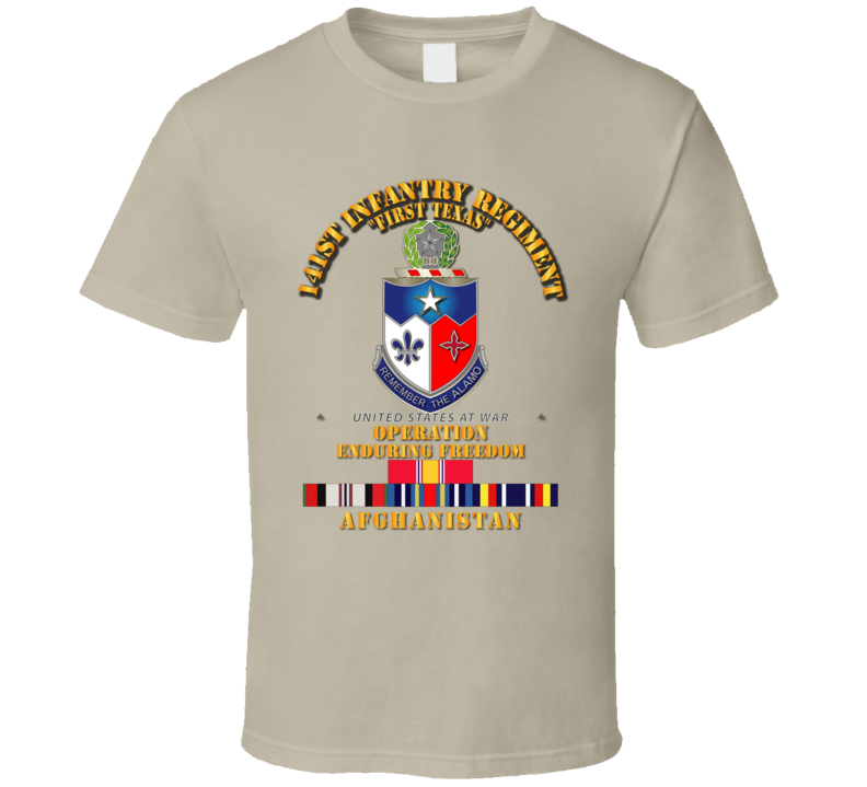 T-shirt - Army - 141st Infantry Regiment - Oef - Afghanistan W Svc - Tshirt