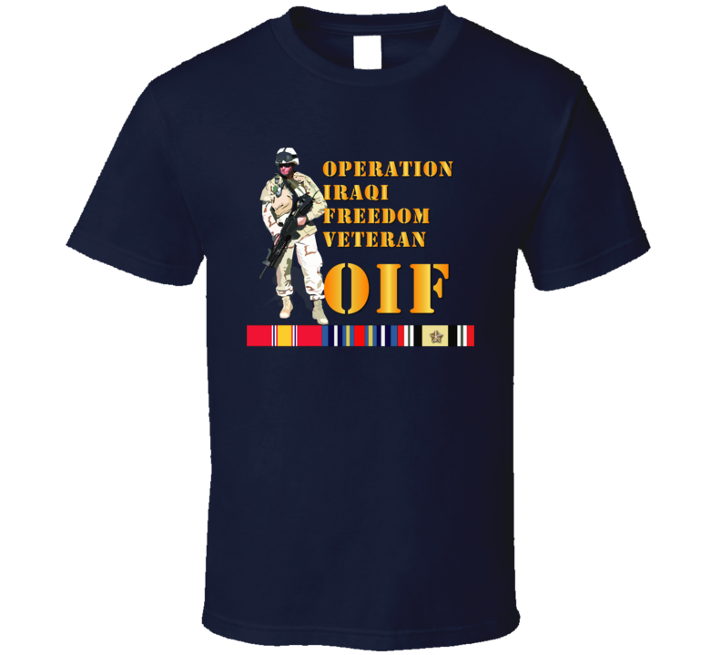 Army - Soldier - Oif W Svc Ribbons T-shirt