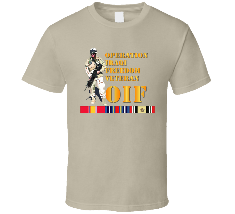 Army - Soldier - Oif W Svc Ribbons T-shirt