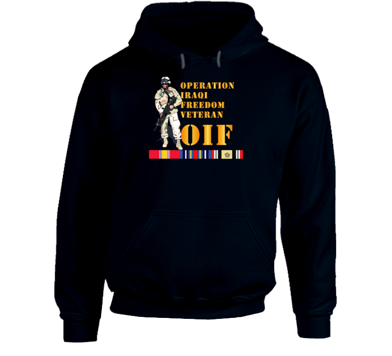 Army - Soldier - Oif W Svc Ribbons Hoodie