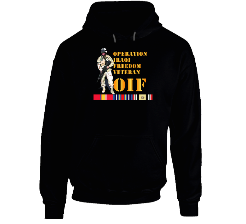 Army - Soldier - Oif W Svc Ribbons Hoodie