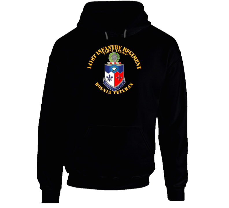 Army - 141st Infantry Regiment W Bosnia W Txt - Hoodie