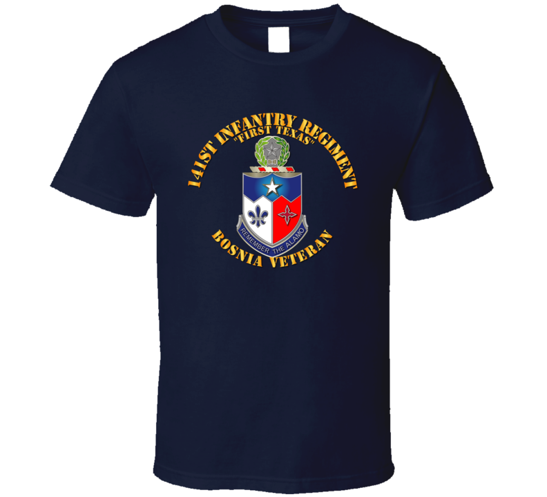 Army - 141st Infantry Regiment W Bosnia W Txt - Tshirt