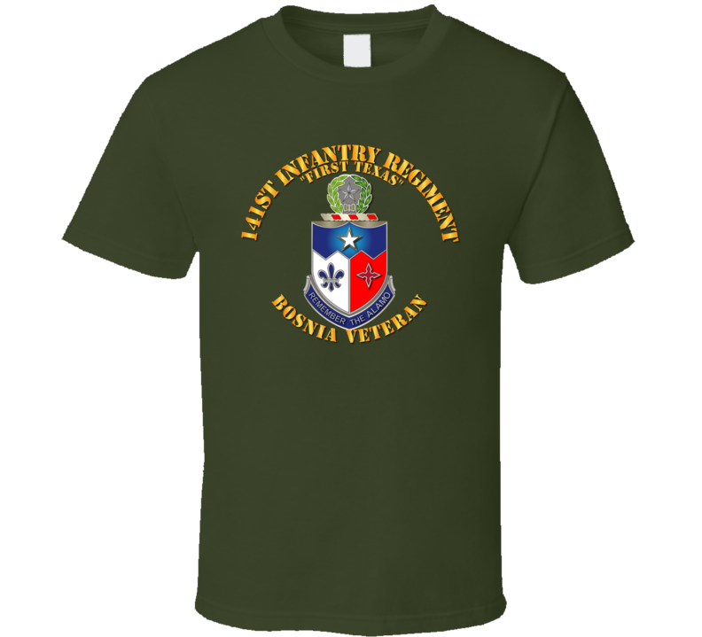 Army - 141st Infantry Regiment W Bosnia W Txt - Tshirt