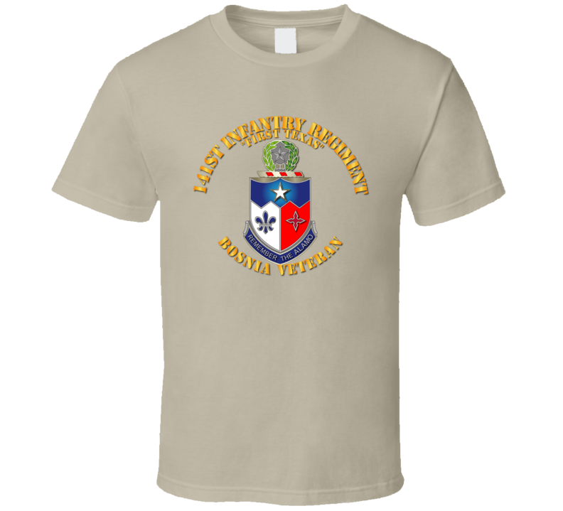 Army - 141st Infantry Regiment W Bosnia W Txt - Tshirt