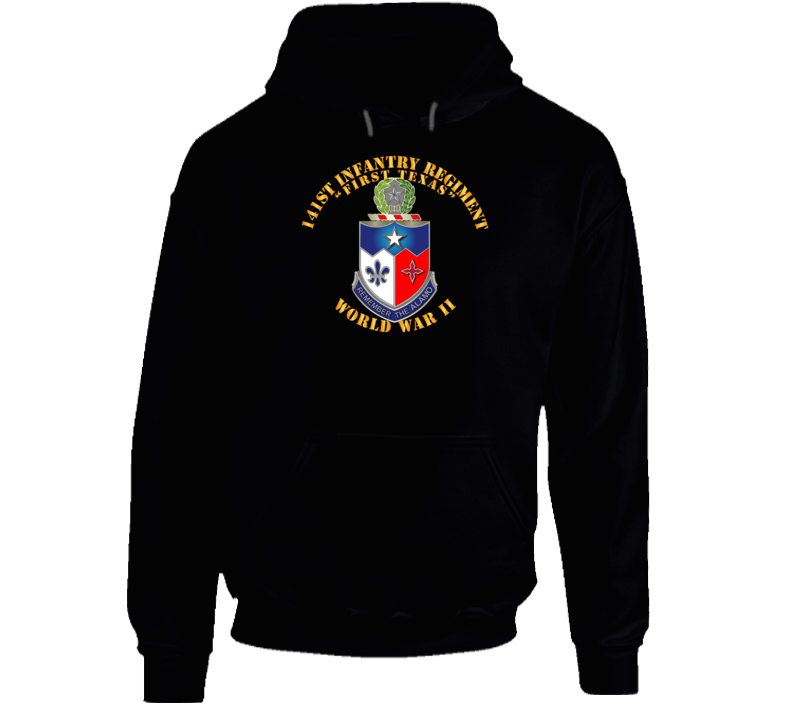 Army - 141st Infantry Regiment Wwii W Txt - Hoodie