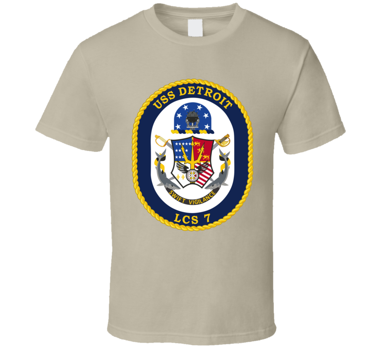 Navy - Uss Detroit  Lcs - 7) Wo Txt - T Shirt