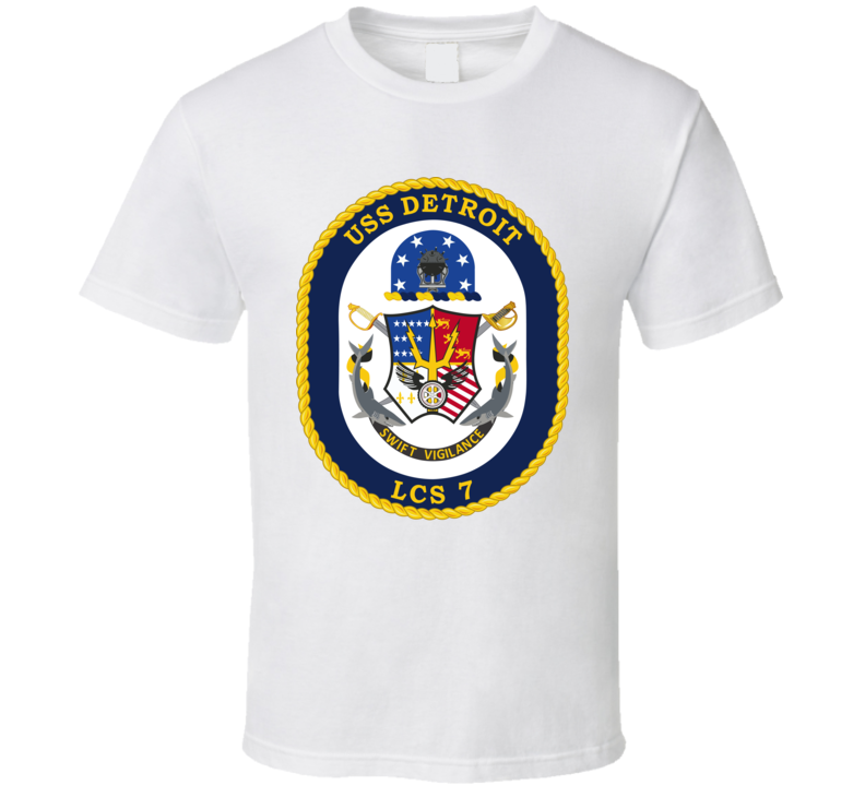 Navy - Uss Detroit  Lcs - 7) Wo Txt - T Shirt