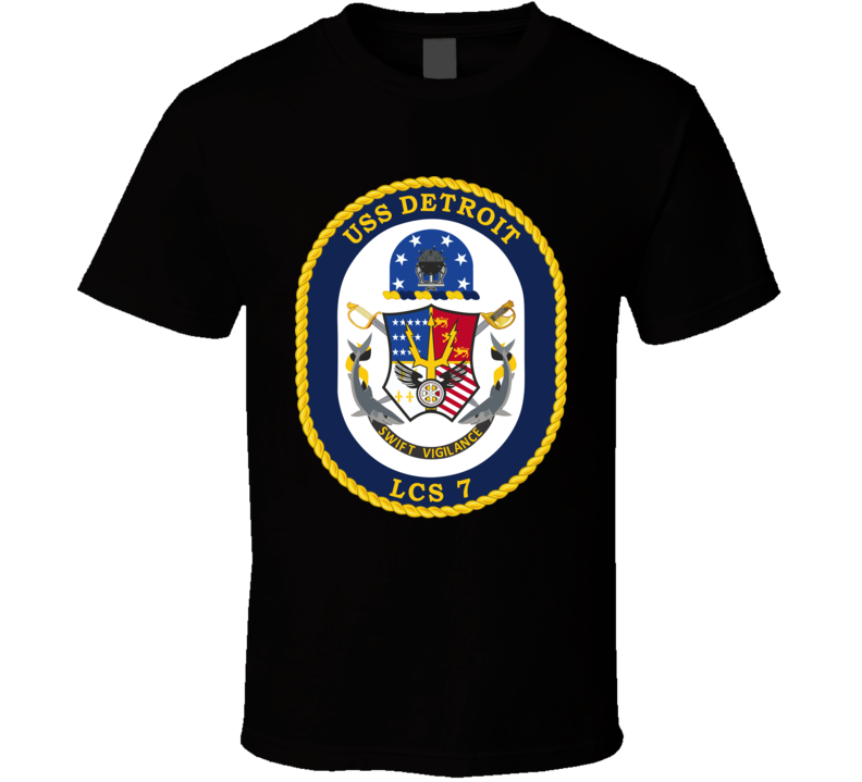 Navy - Uss Detroit  Lcs - 7) Wo Txt - T Shirt