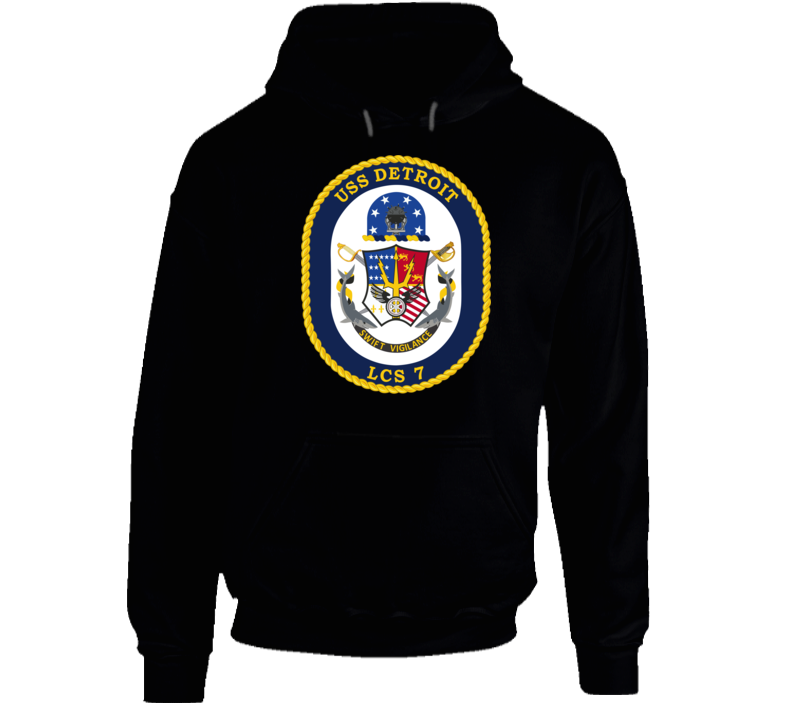 Navy - Uss Detroit  Lcs - 7) Wo Txt - Hoodie