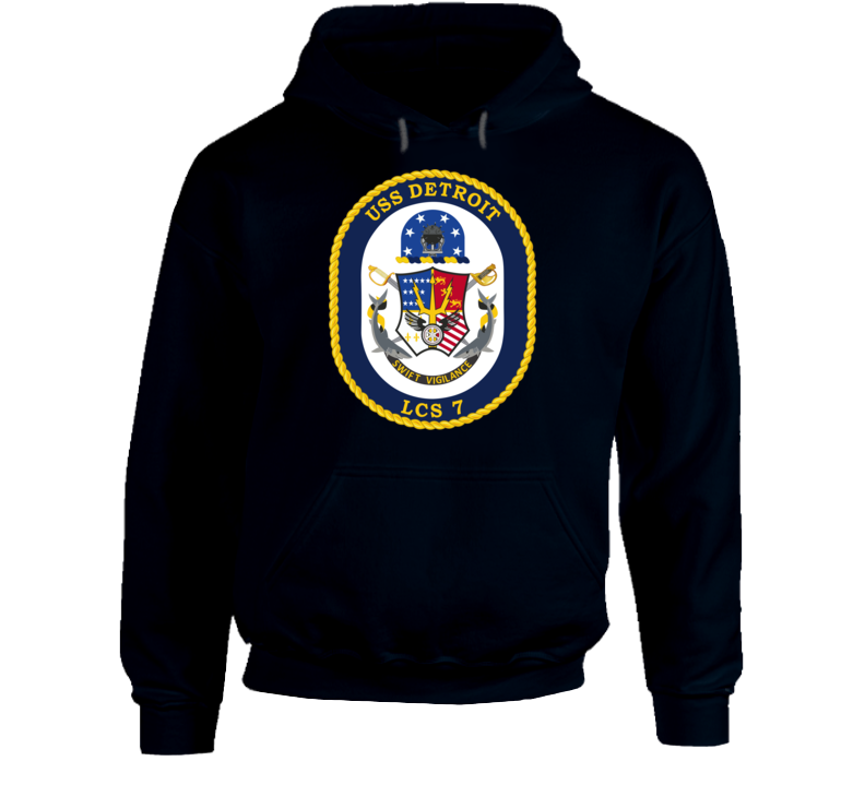 Navy - Uss Detroit  Lcs - 7) Wo Txt - Hoodie
