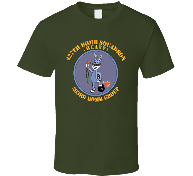 Aac - 427th Bomb Squadron - 303rd Bomb Group - Wwii W/text T Shirt