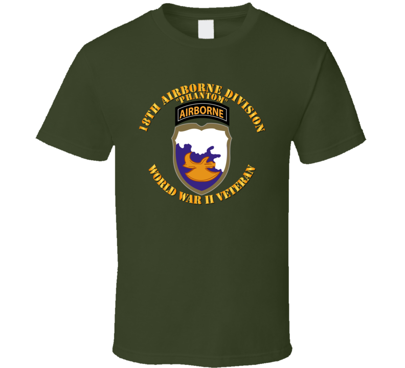 Army - 18th Airborne Division - Phantom - Wwii - T Shirt