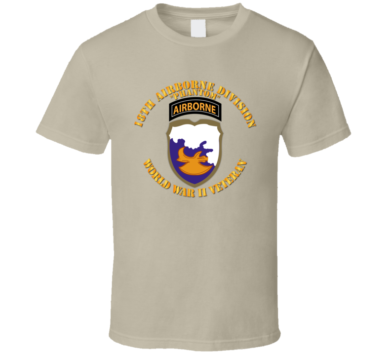 Army - 18th Airborne Division - Phantom - Wwii - T Shirt