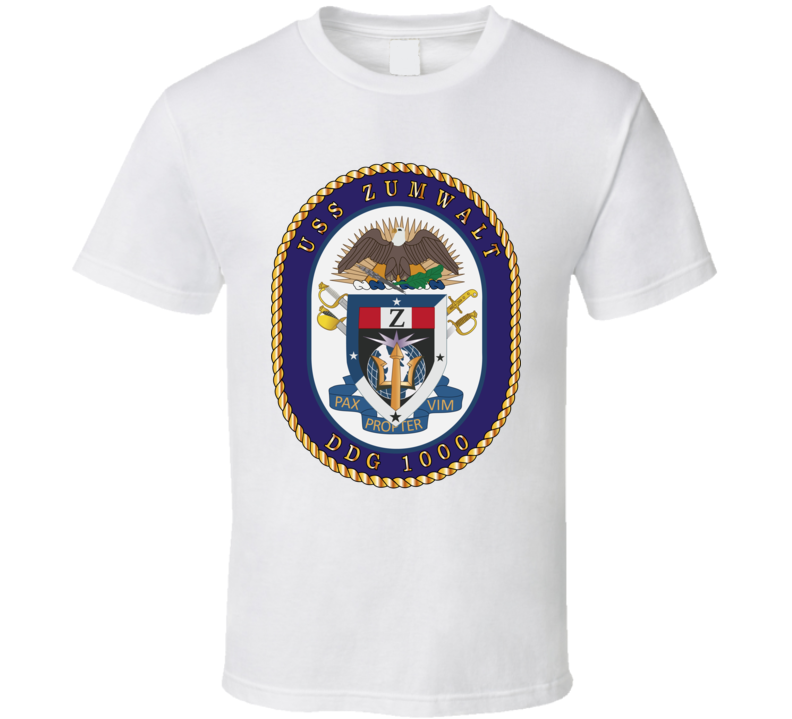 Usn - Uss Zumwalt - Ddg 1000 Wo Txt T Shirt