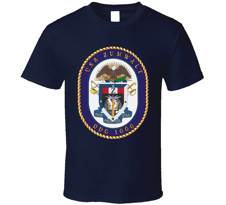 Usn - Uss Zumwalt - Ddg 1000 Wo Txt T Shirt