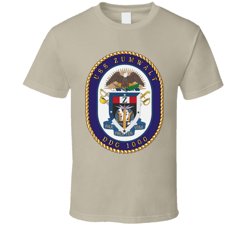 Usn - Uss Zumwalt - Ddg 1000 Wo Txt T Shirt