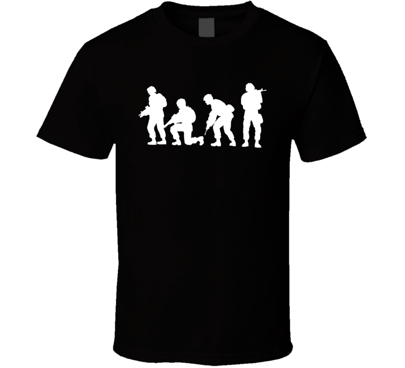 Army - Breach Team - Silhouette Wo Platform - White T Shirt