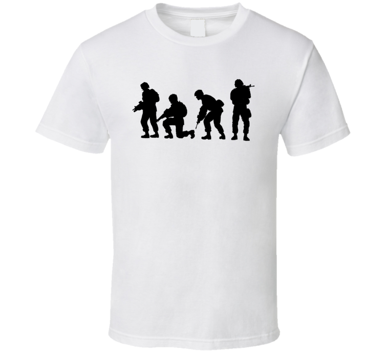 Army - Breach Team - Silhouette Wo Platform - Black T Shirt