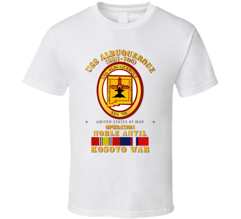 Navy - Uss Albuquerque (ssn-706) - Kosovo War W Svc T-shirt