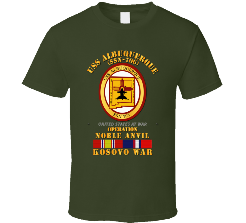 Navy - Uss Albuquerque (ssn-706) - Kosovo War W Svc T-shirt