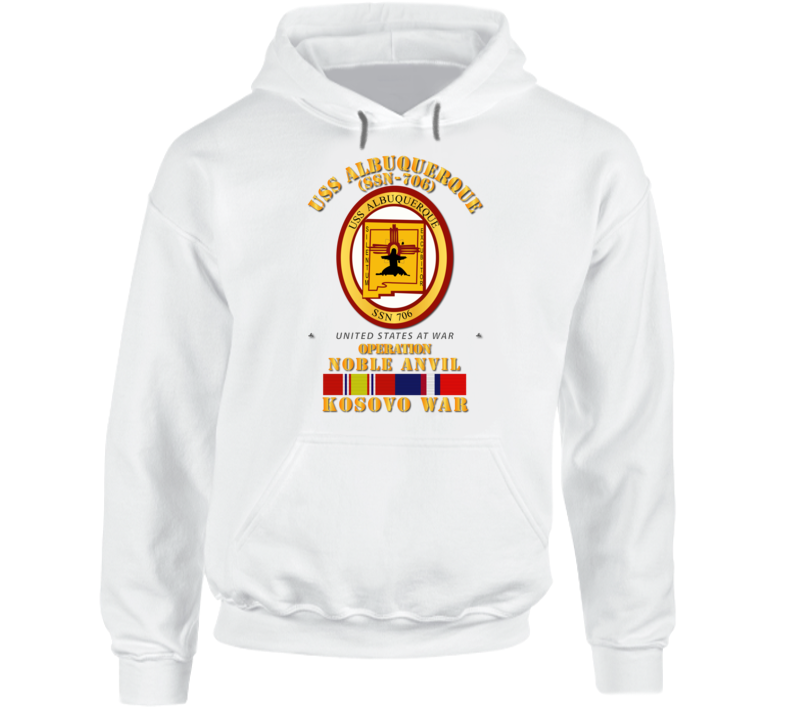 Navy - Uss Albuquerque (ssn-706) - Kosovo War W Svc Hoodie