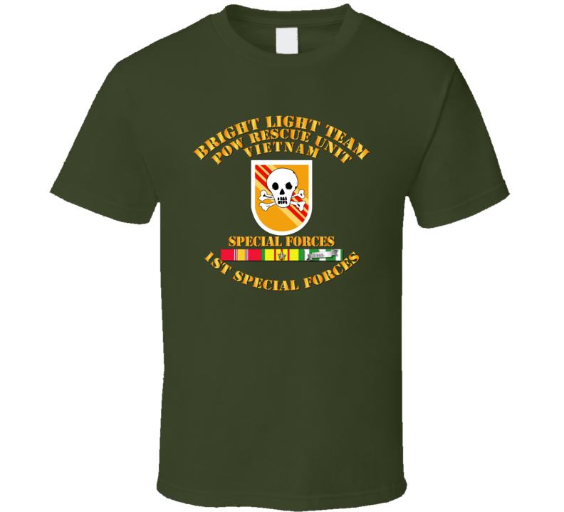 Sof - Bright Light Tm Flash 1st Sfg W Map Vietnam Svc T-shirt