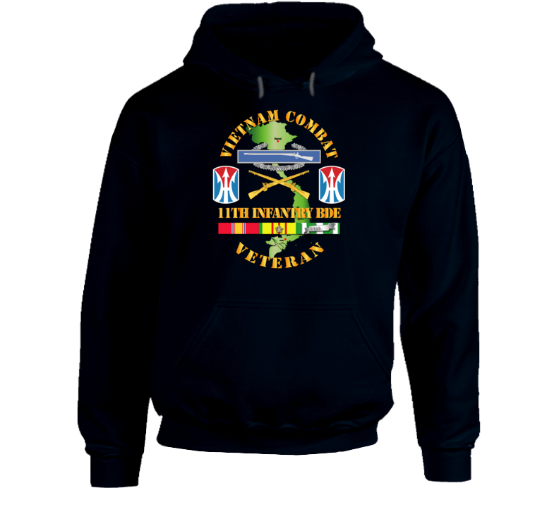 Army - Vietnam Combat Infantry Veteran W 11th Inf Bde Ssi V1 Hoodie