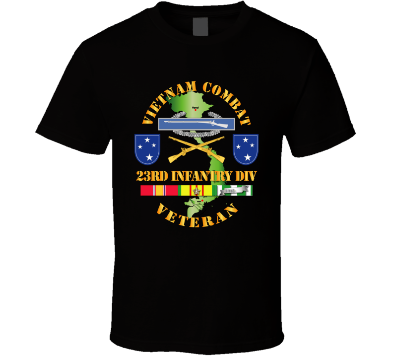 Vietnam Combat Infantry Veteran W 23rd Inf Div Ssi V1 T-shirt