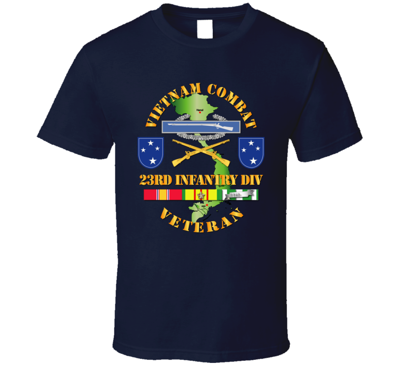 Vietnam Combat Infantry Veteran W 23rd Inf Div Ssi V1 T-shirt